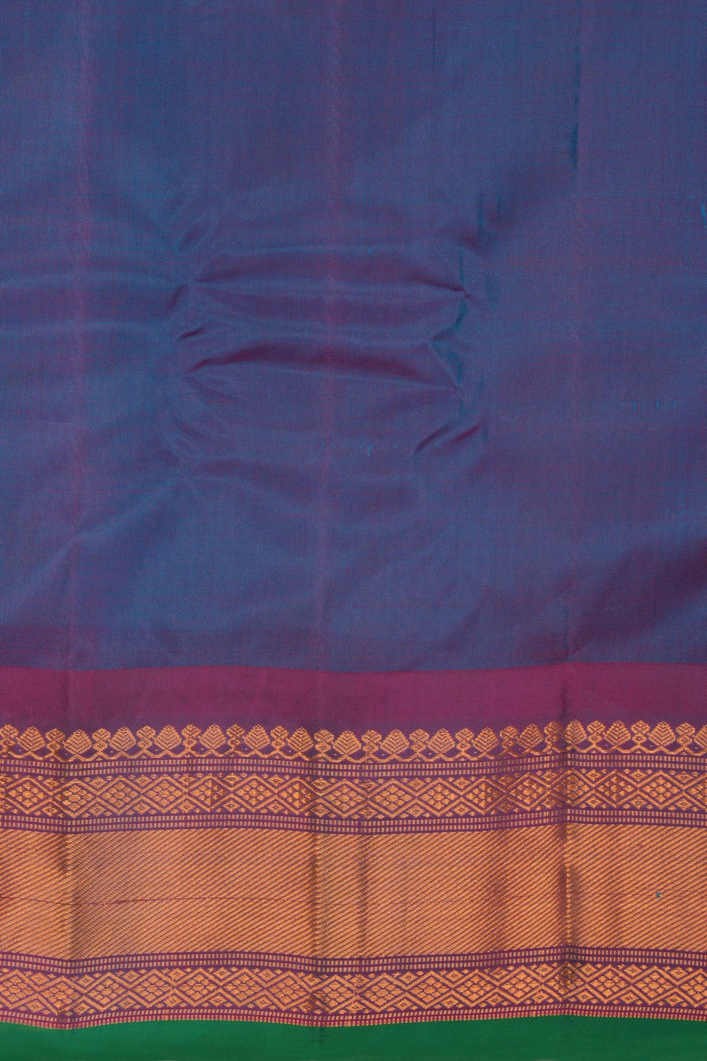 Image of Gadwal Blue Saree