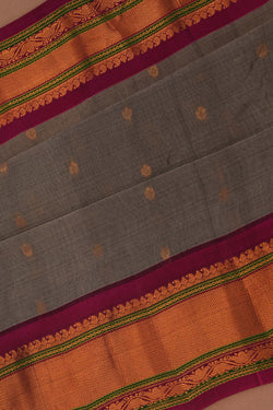 Image of Gadwal Grey Saree