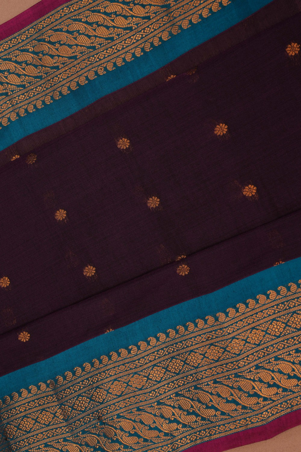 Image of Gadwal Purple Saree