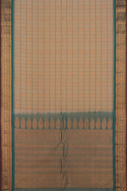Image of Gadwal Kattam Beige Saree