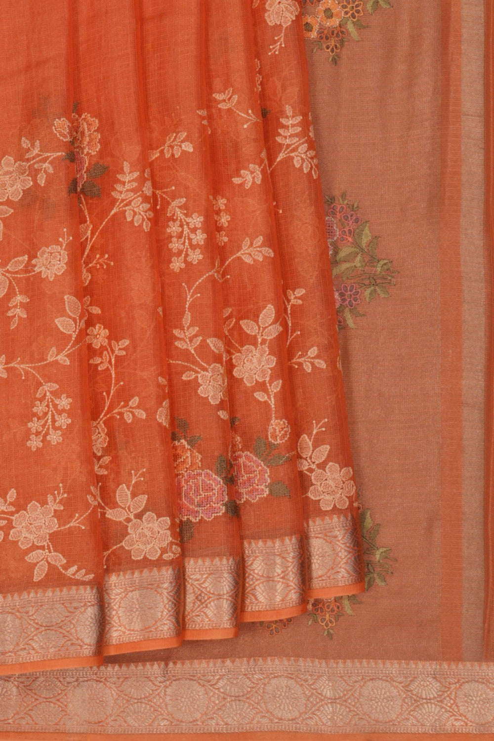Tissue Kota Embroidery Saree