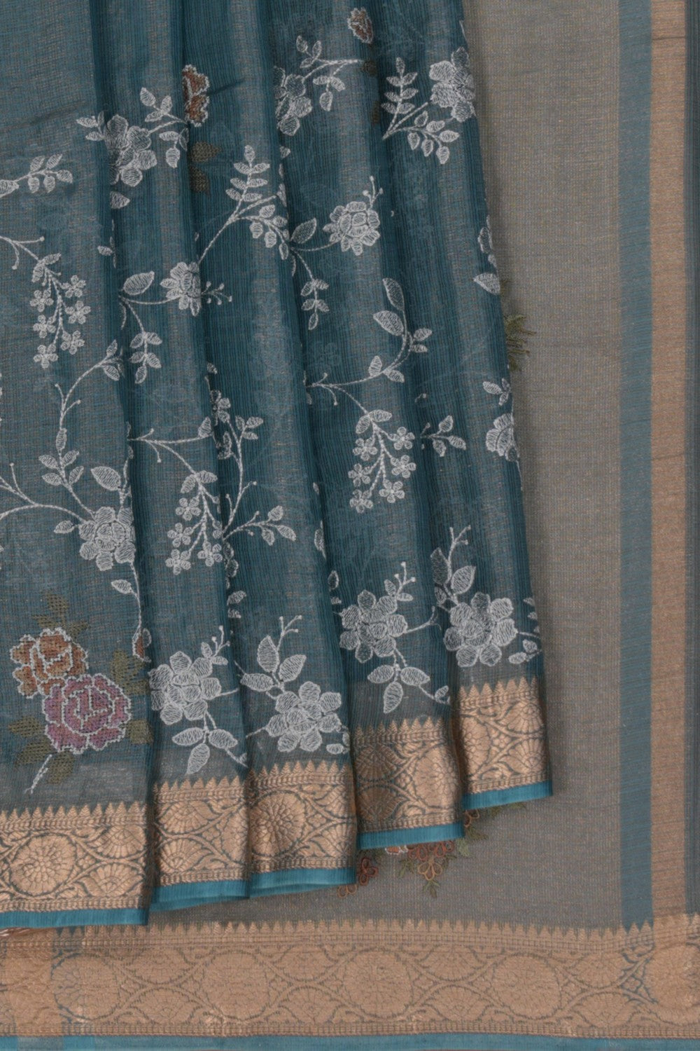 Tissue Kota Embroidery Saree
