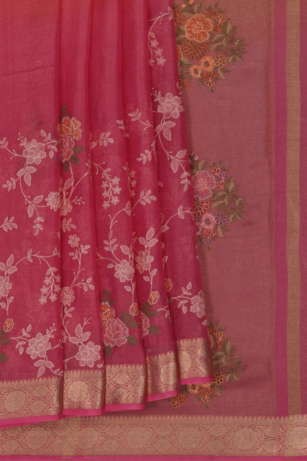 Tissue Kota Embroidery Saree