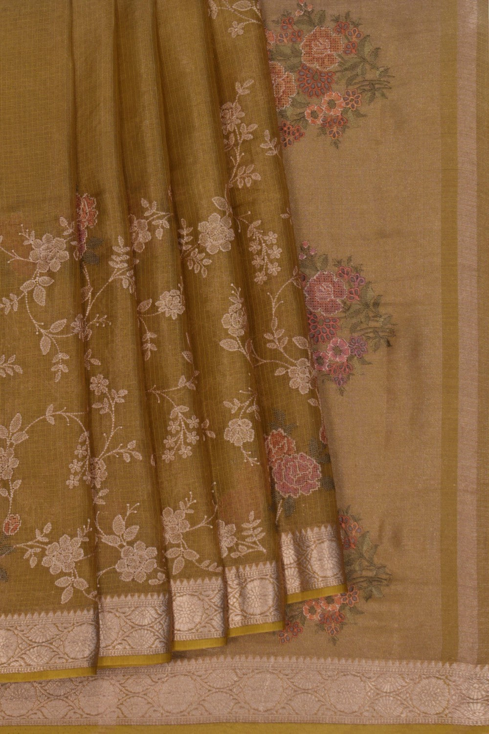 Tissue Kota Embroidery Saree