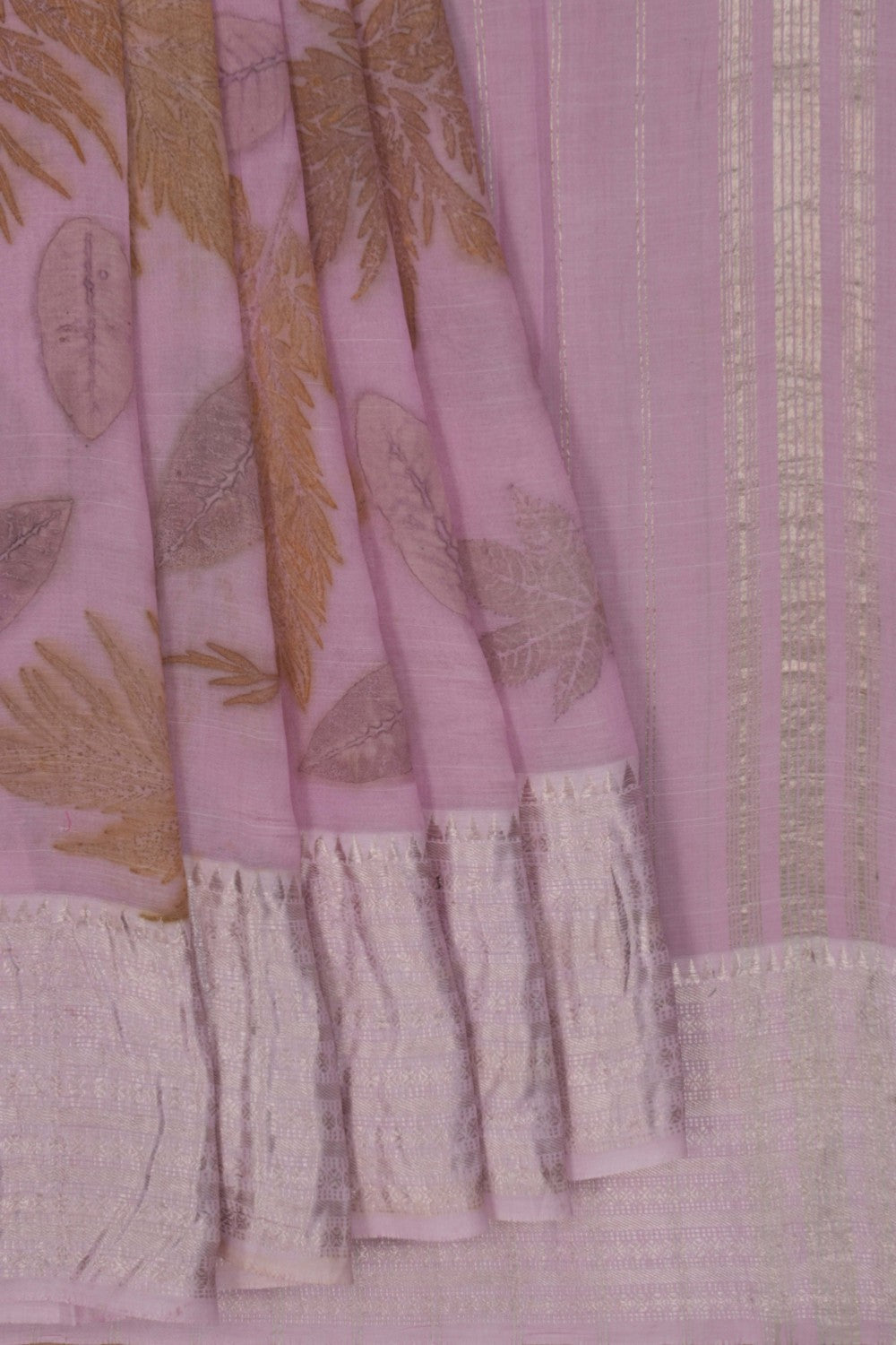 Mangalgiri Silk Mauve Pink Saree
