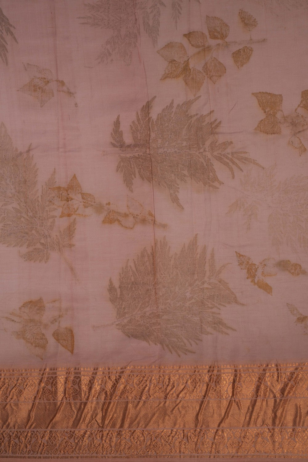 Image of Mangalgiri Silk Caramel Brown Saree