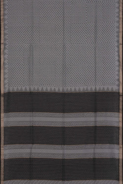 Image of Maheshwari Cotton Silk Grey Saree