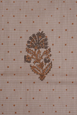 Image of Maheshwari Cotton Silk Beige Saree
