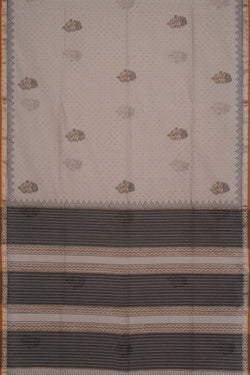 Image of Maheshwari Cotton Silk Beige Saree