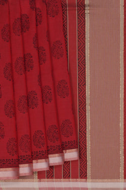 Image of Maheshwari Cotton Silk Pink Saree