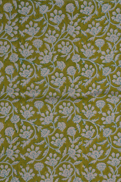 Image of Maheshwari Cotton Silk Green Saree