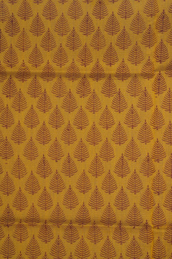 Image of Maheshwari Cotton Silk Mustard Saree