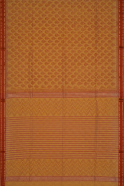 Image of Maheshwari Cotton Silk Mustard Saree
