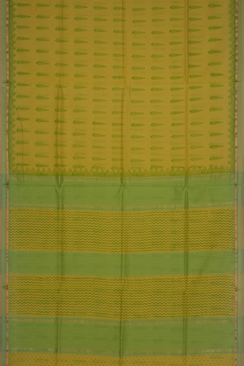 Maheshwari Cotton Silk Spring Yellow Saree