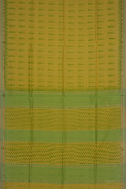 Image of Maheshwari Cotton Silk Spring Yellow Saree
