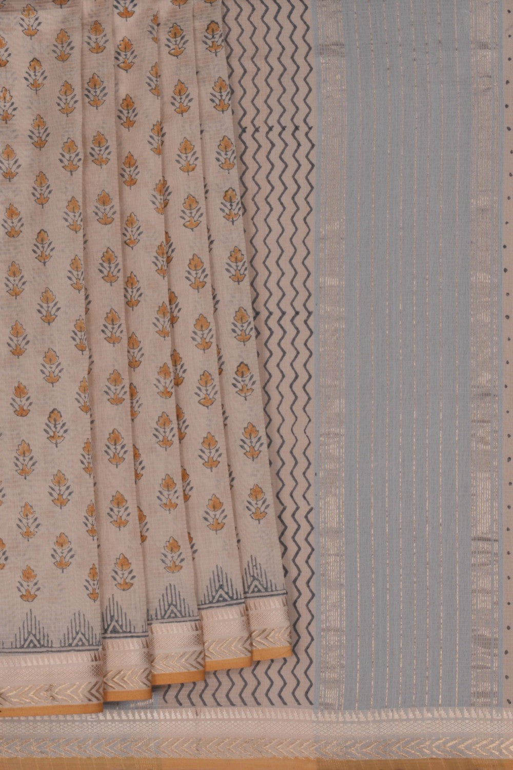Maheshwari Cotton Silk Off-White Saree
