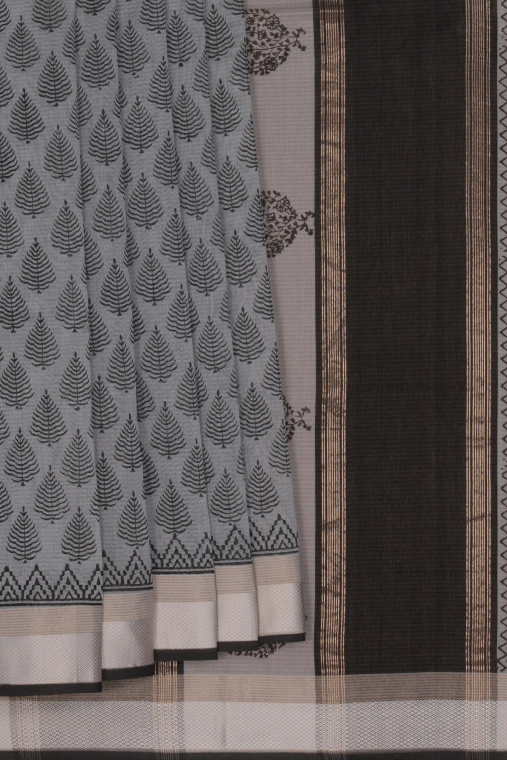 Maheshwari Cotton Silk Grey Saree