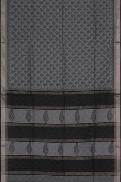 Image of Maheshwari Cotton Silk Grey Saree
