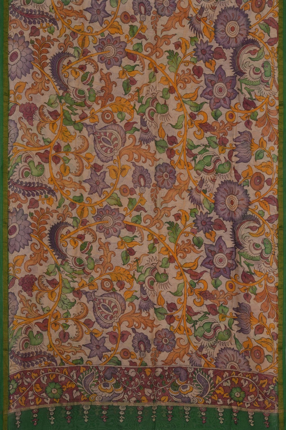 Image of Kalamkari Hand-Painted Dupatta