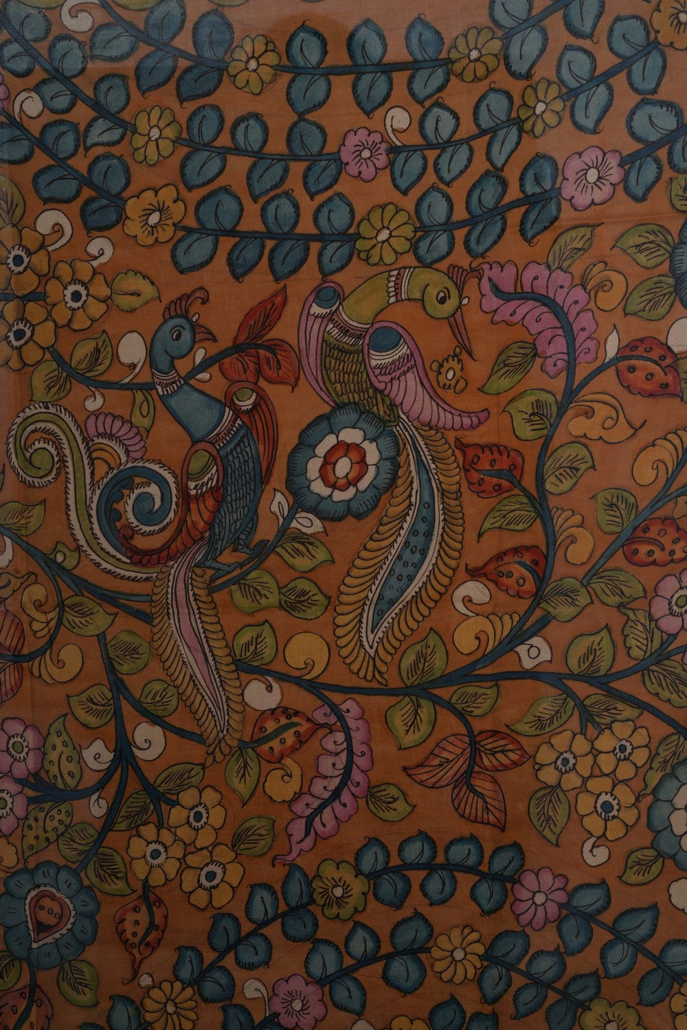 Image of Kalamkari Mustard Saree