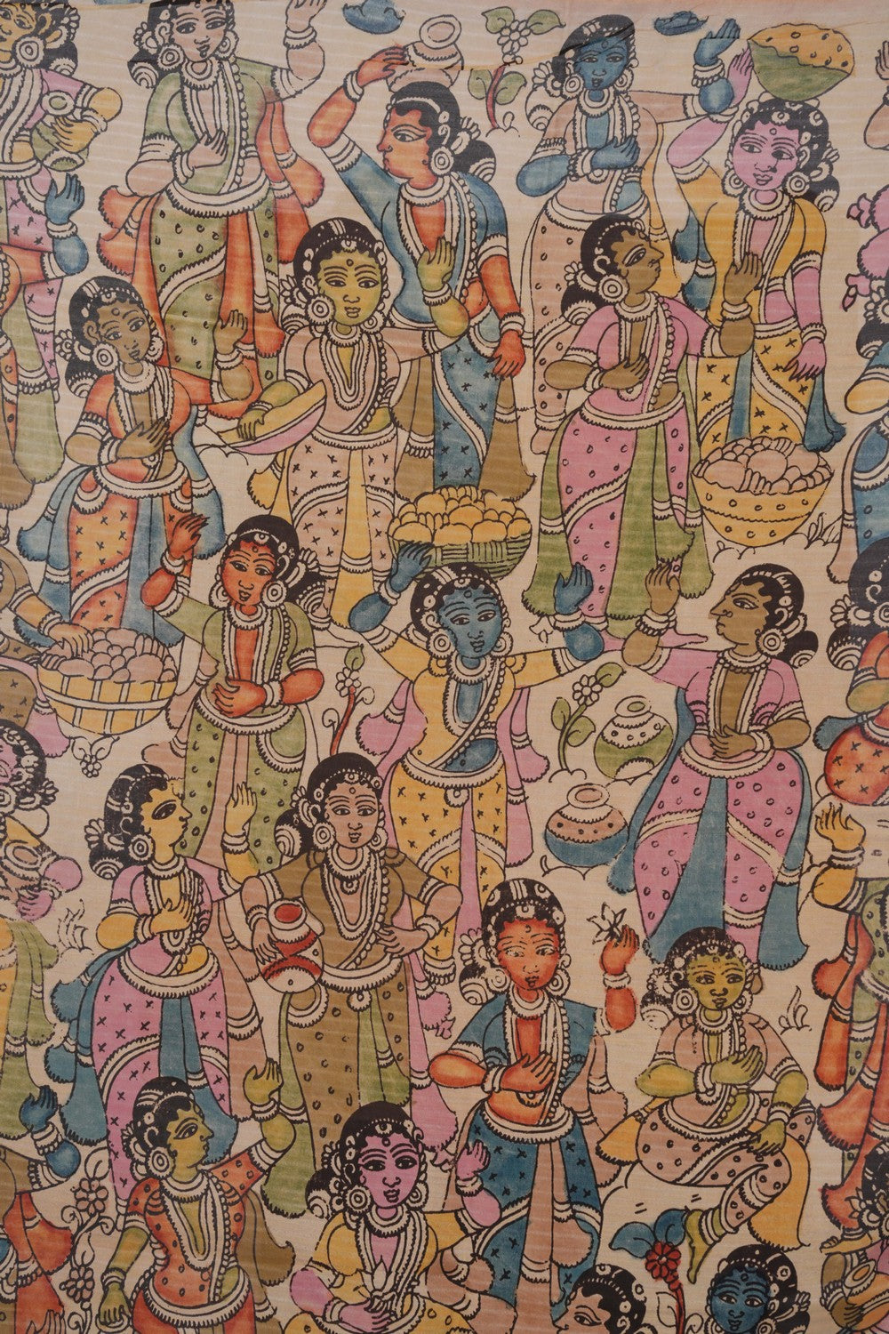Image of Kalamkari Cream Saree