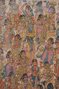 Image of Kalamkari Cream Saree