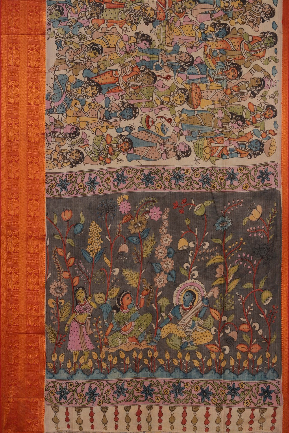 Kalamkari Cream Saree