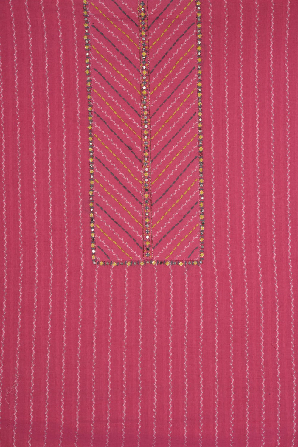 Image of Unstitched Suit Set Pink Fabric (3 Pcs Set)