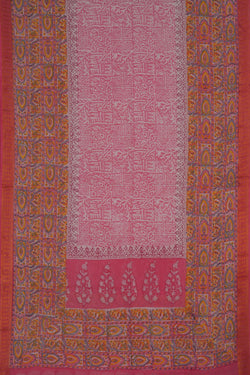 Image of Unstitched Suit Set Pink Fabric (3 Pcs Set)