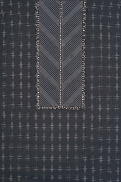 Image of Unstitched Suit Set Grey Fabric (3 Pcs Set)