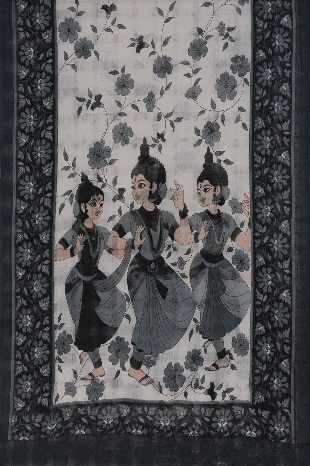 Unstitched Suit Set Grey Fabric (3 Pcs Set)