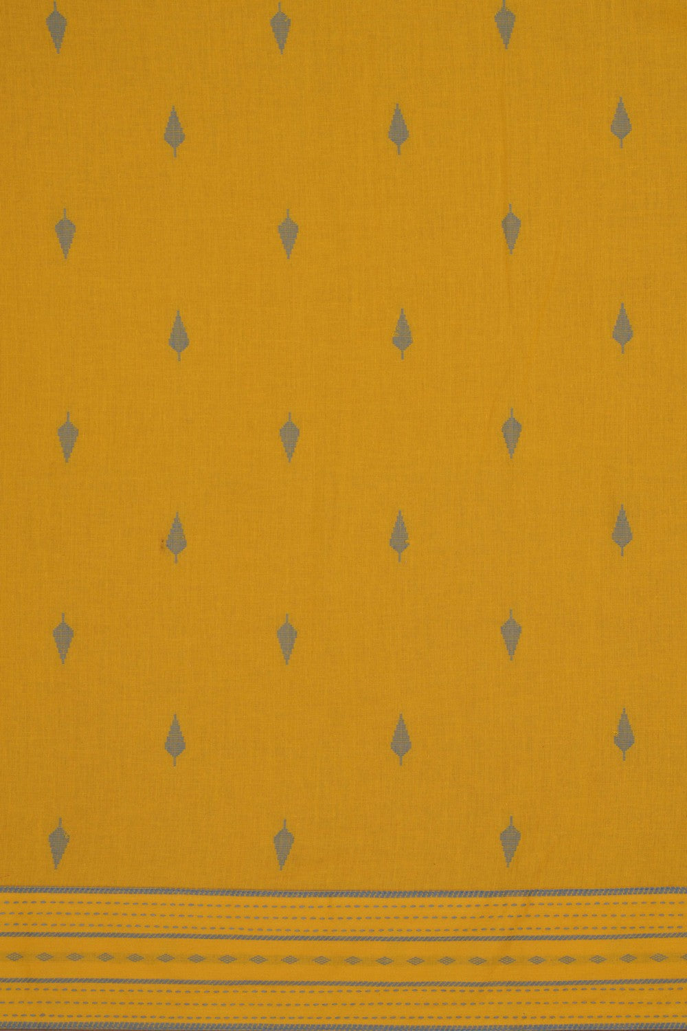 Unstitched Suit Set Yellow Fabric (3 Pcs Set)