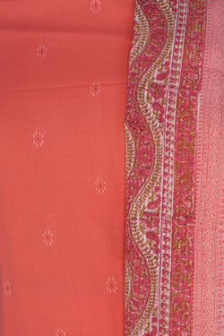 Image of Unstitched Suit Set Pink Fabric (3 Pcs Set)