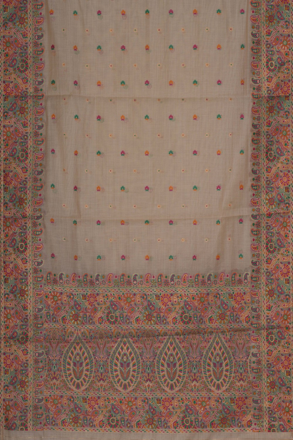 Image of Unstitched Suit Set Off-White Fabric (3 Pcs Set)