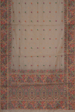 Image of Unstitched Suit Set Off-White Fabric (3 Pcs Set)