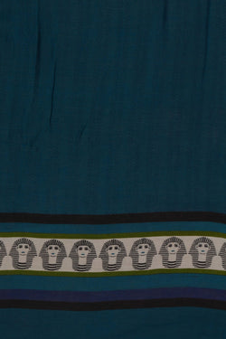 Image of Unstitched Suit Set Peacock Blue Fabric (3 Pcs Set)