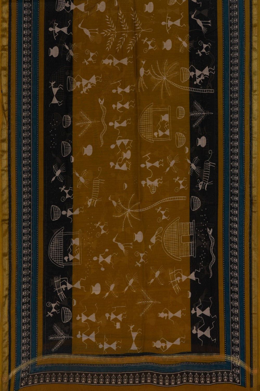 Unstitched Suit Set Green Fabric (3 Pcs Set)