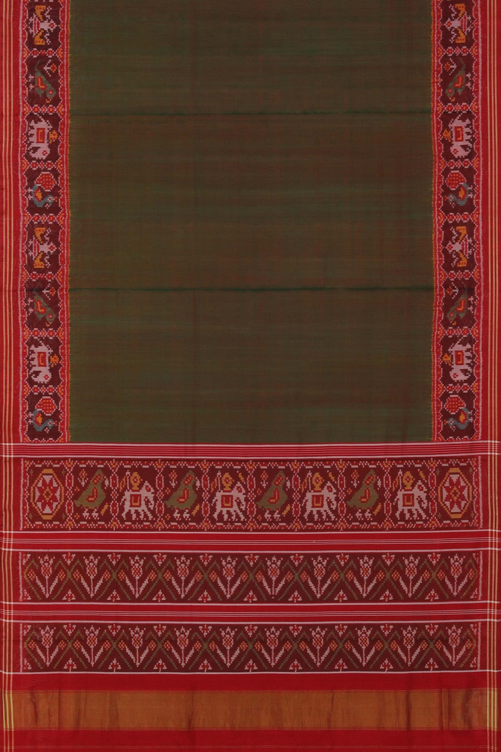 Rajkot Patola Silk Green Saree