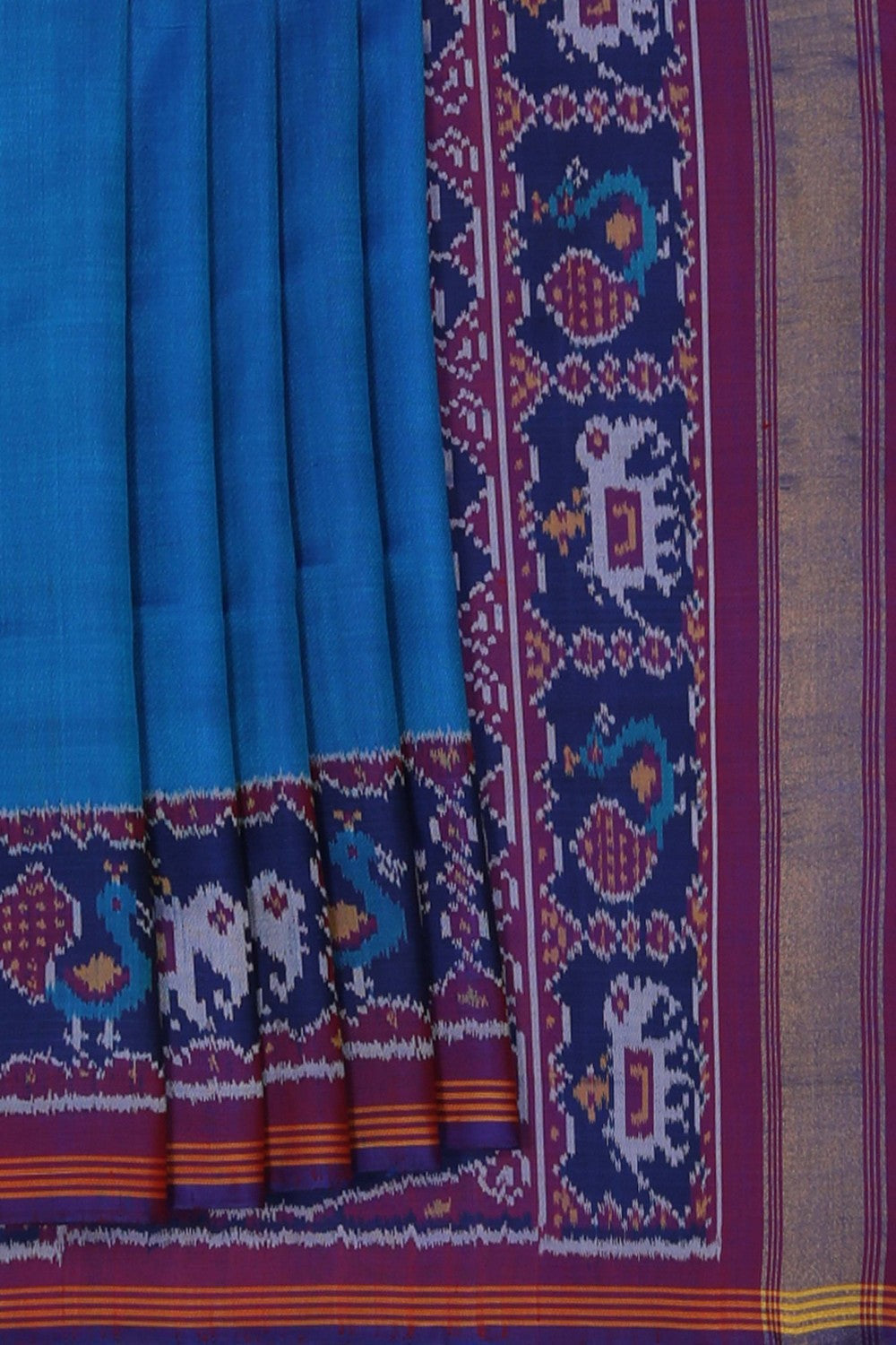 Image of Rajkot Patola Silk Green Saree