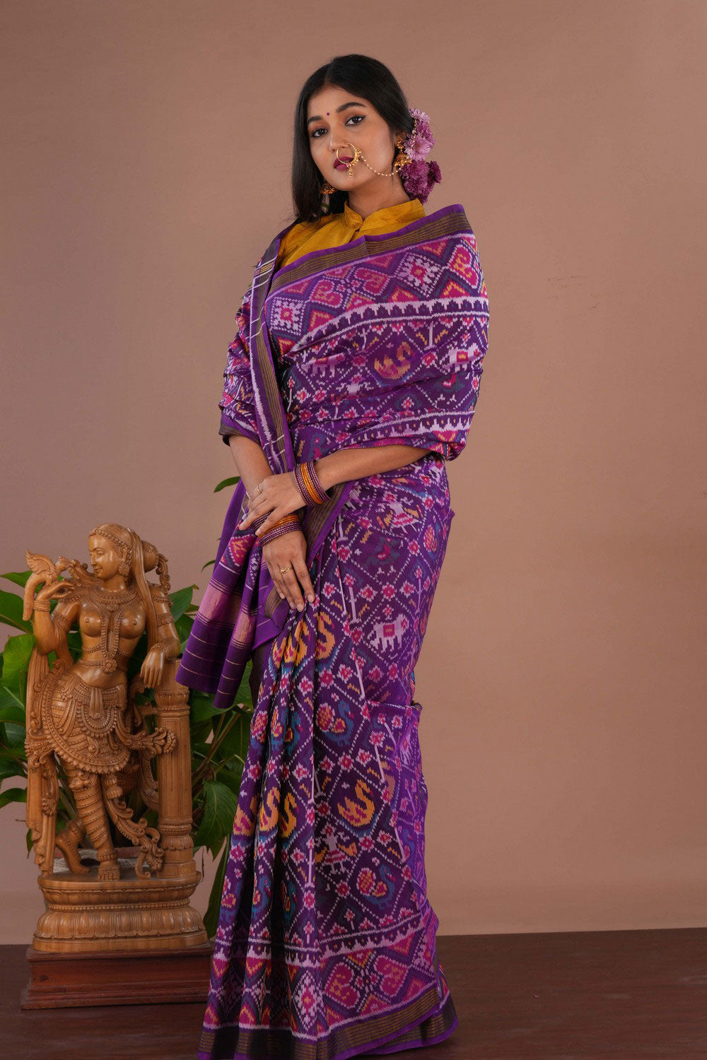 Rajkot Patola Silk Purple Saree