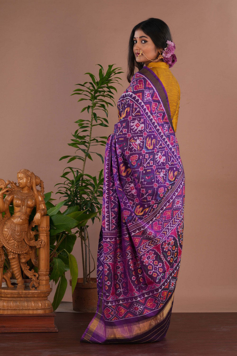 Rajkot Patola Silk Purple Saree