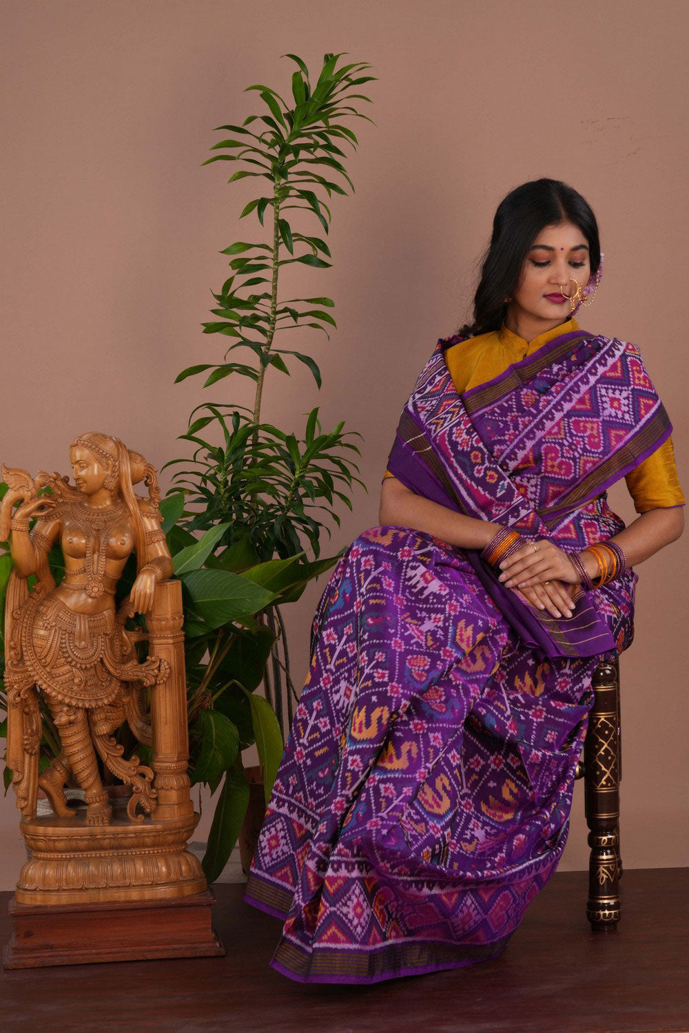 Rajkot Patola Silk Purple Saree