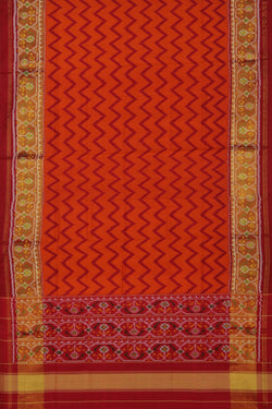 Image of Rajkot Patola Silk Orange Saree