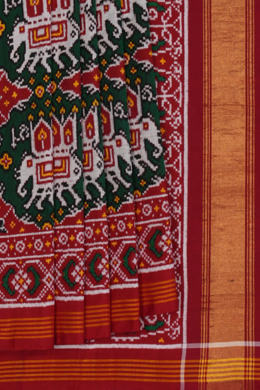 Image of Rajkot Silk Green Saree