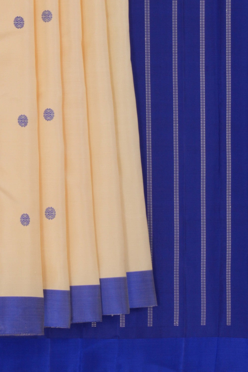 Image of Cream South Silk Saree