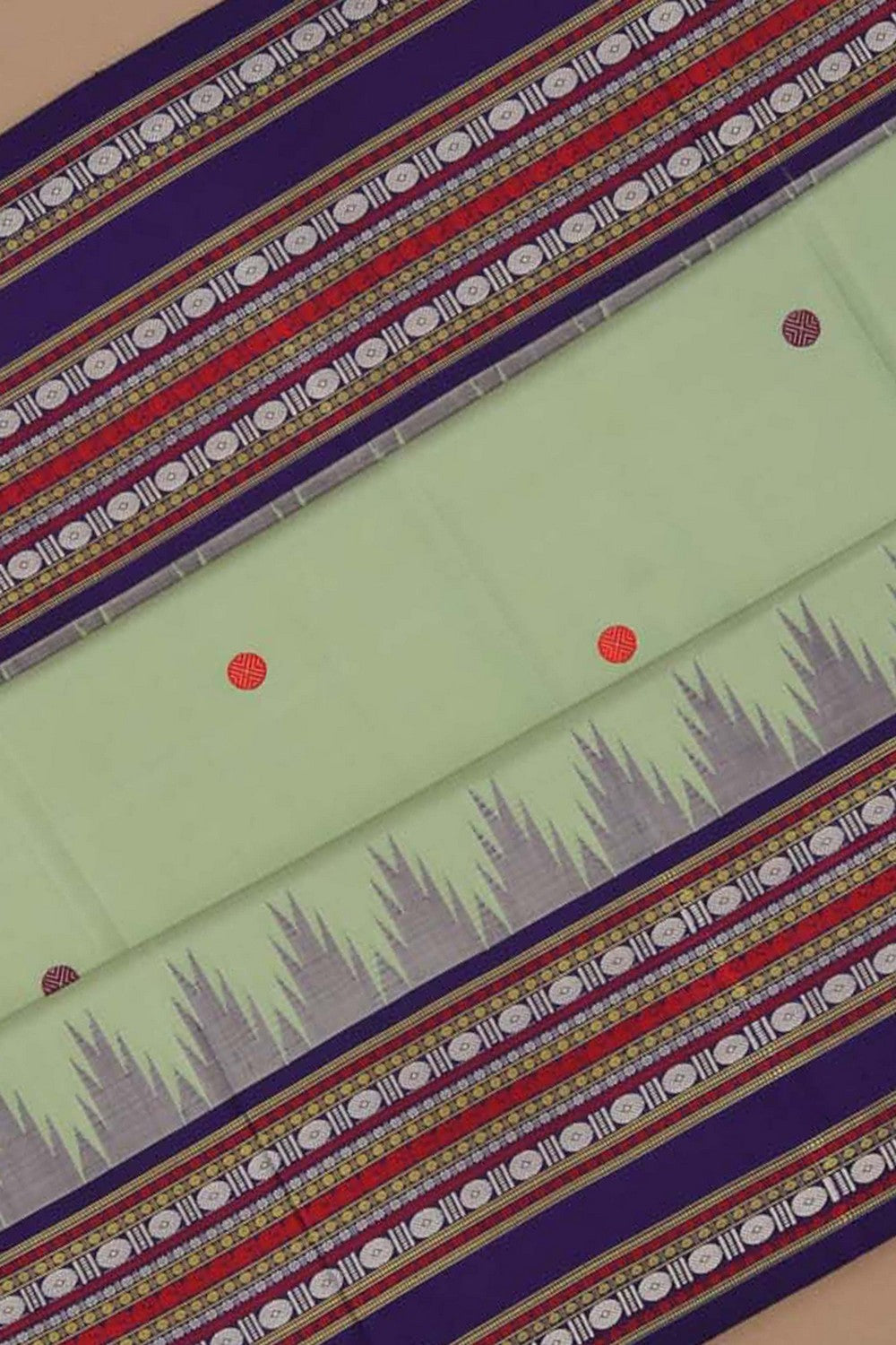 Elegant South Silk Saree with Rudraksha Border