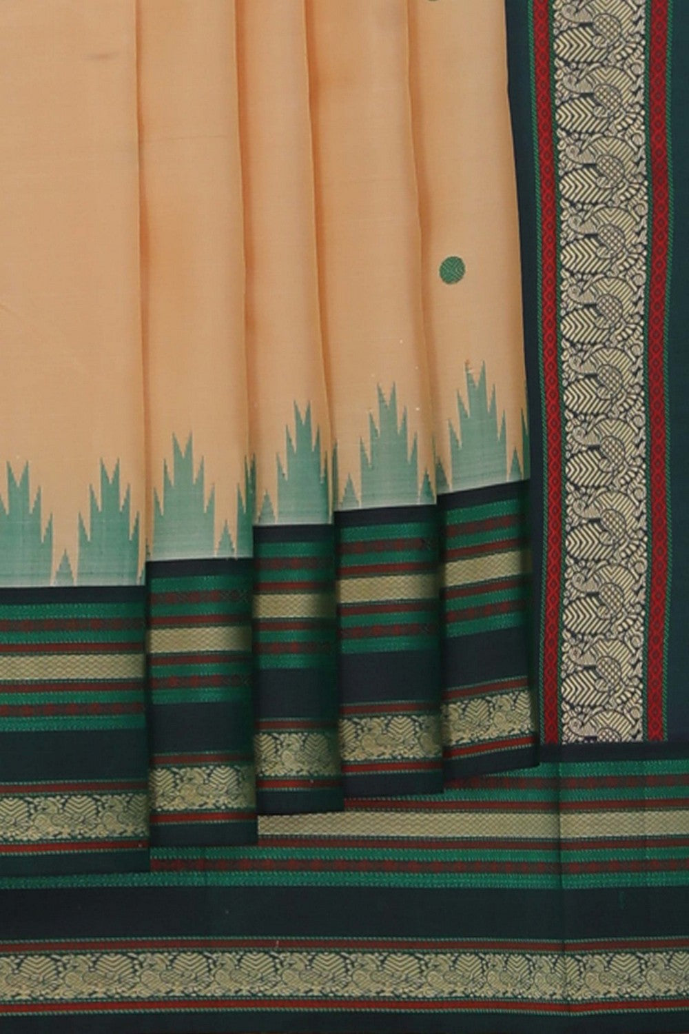 Image of Cream South Silk Saree