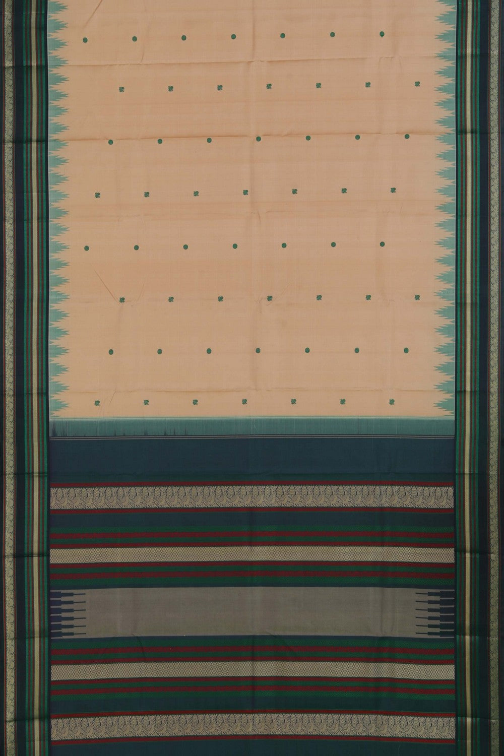 Image of Cream South Silk Saree