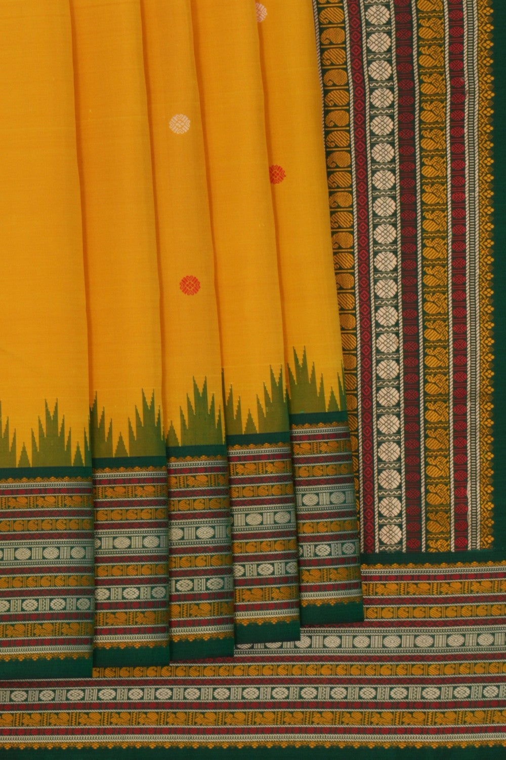 Elegant South Silk Saree with Rudraksha Border
