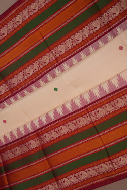 Image of Cream South Silk Saree